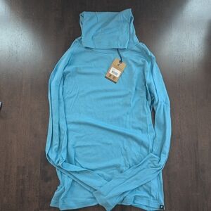 Blue Long Sleeve Women's Aspect High Neck